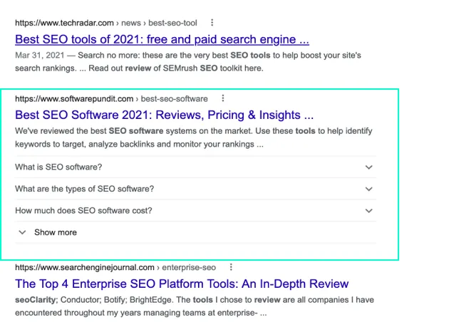 FAQ rich snippets